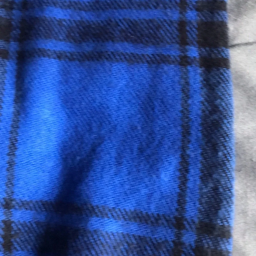 Blue & Black Plaid Scarf